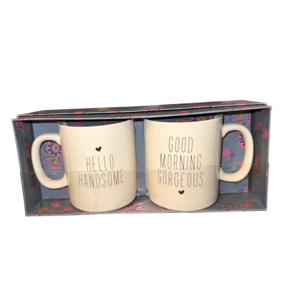 Hello handsome Good morning Gorgeous Mug Set NWT